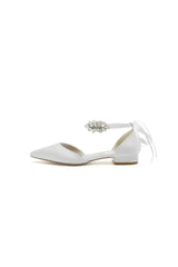 Champagne High Heels with Ornate Crystal and Pearl Accent