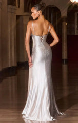 ROMINA GOWN LINEAR HOT STONE FITTED DRESS