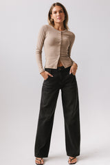 Della Lace Trim Baggy Jeans