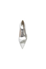 Glitter Pointed Toe Womens Wedding Shoes With Rhinestone
