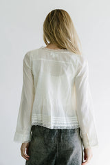 Taylor Sheer Blouse in Ivory FINAL SALE