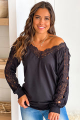 Black Top With Lace Details