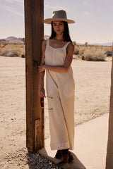 Addey Knit Overalls in Cream FINAL SALE