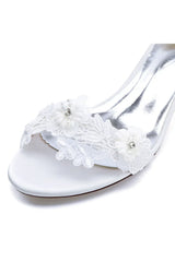 Floral Embellished Block Heel Sandal