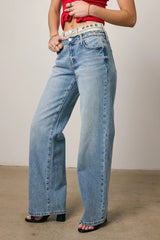 Cierra Double Waisted Wide Leg Jeans FINAL SALE
