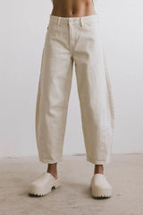 Lex Barrel Jeans in Ivory FINAL SALE