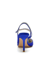 Pointed Toe Stiletto Heel with Crystal Strap
