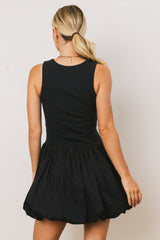 Nila Bubble Mini Dress in Navy FINAL SALE