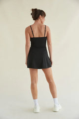 Carly Airbrush Tennis Dress in Black