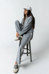 Kourtney Waffle Knit Pants in Grey