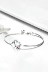 Heart Charm Bracelet in Sterling Silver