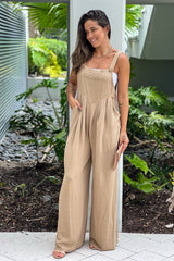 Taupe Square Neck Jumpsuit