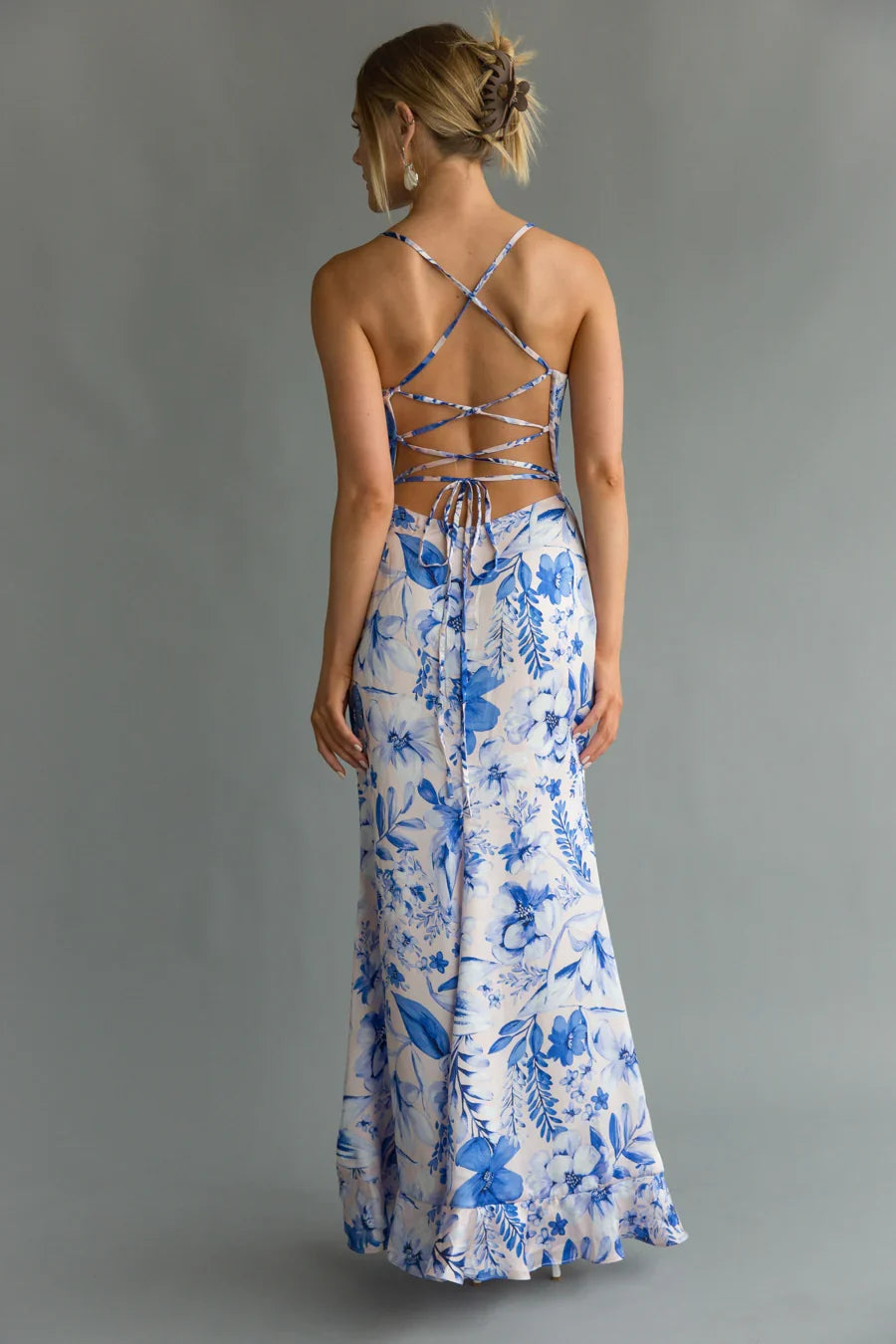 Kimber Floral Ruffle Maxi Dress