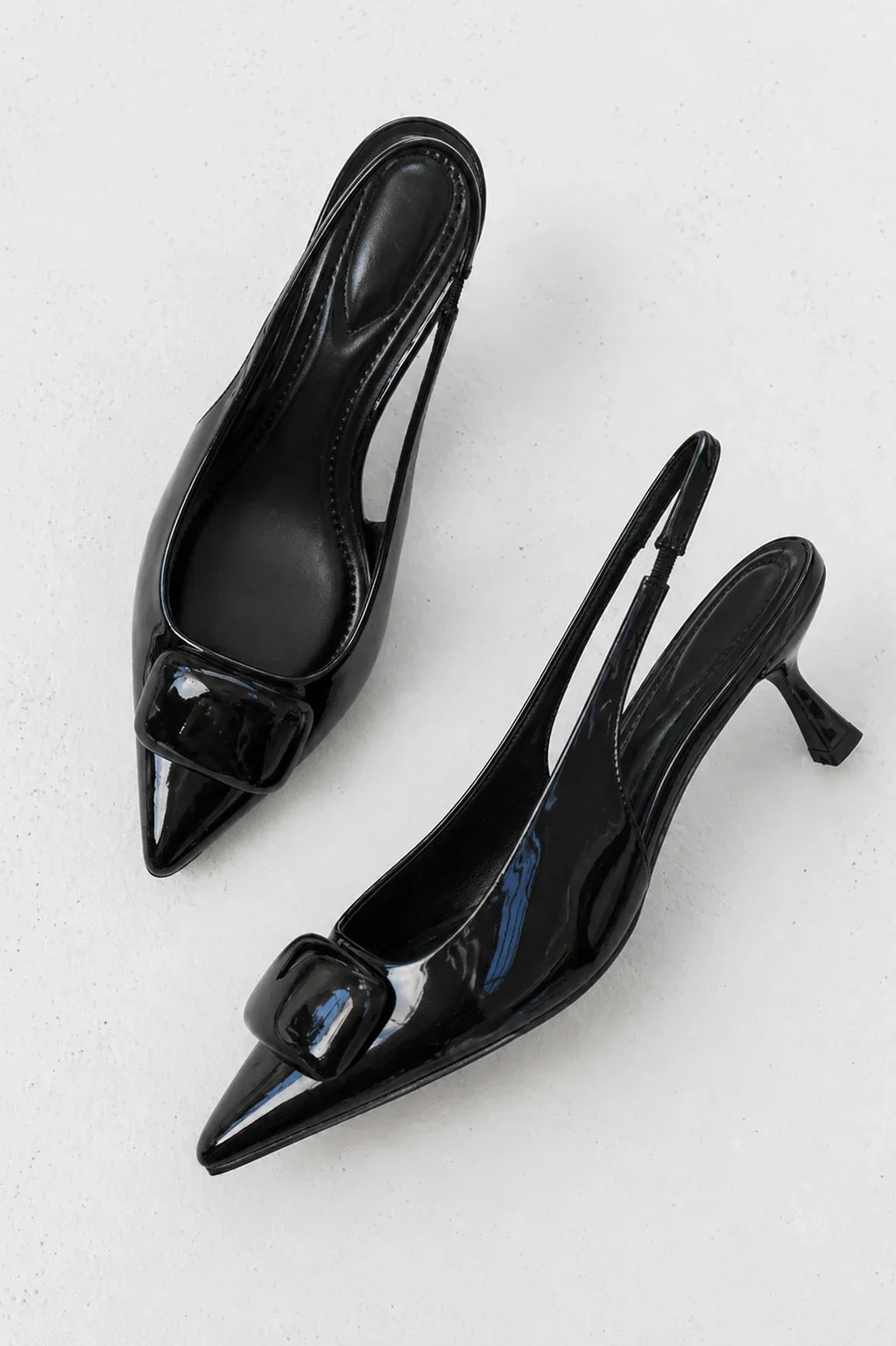 Nena Slingback Heels in Black