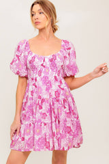PRETTY IN PINK EYELET MINI DRESS