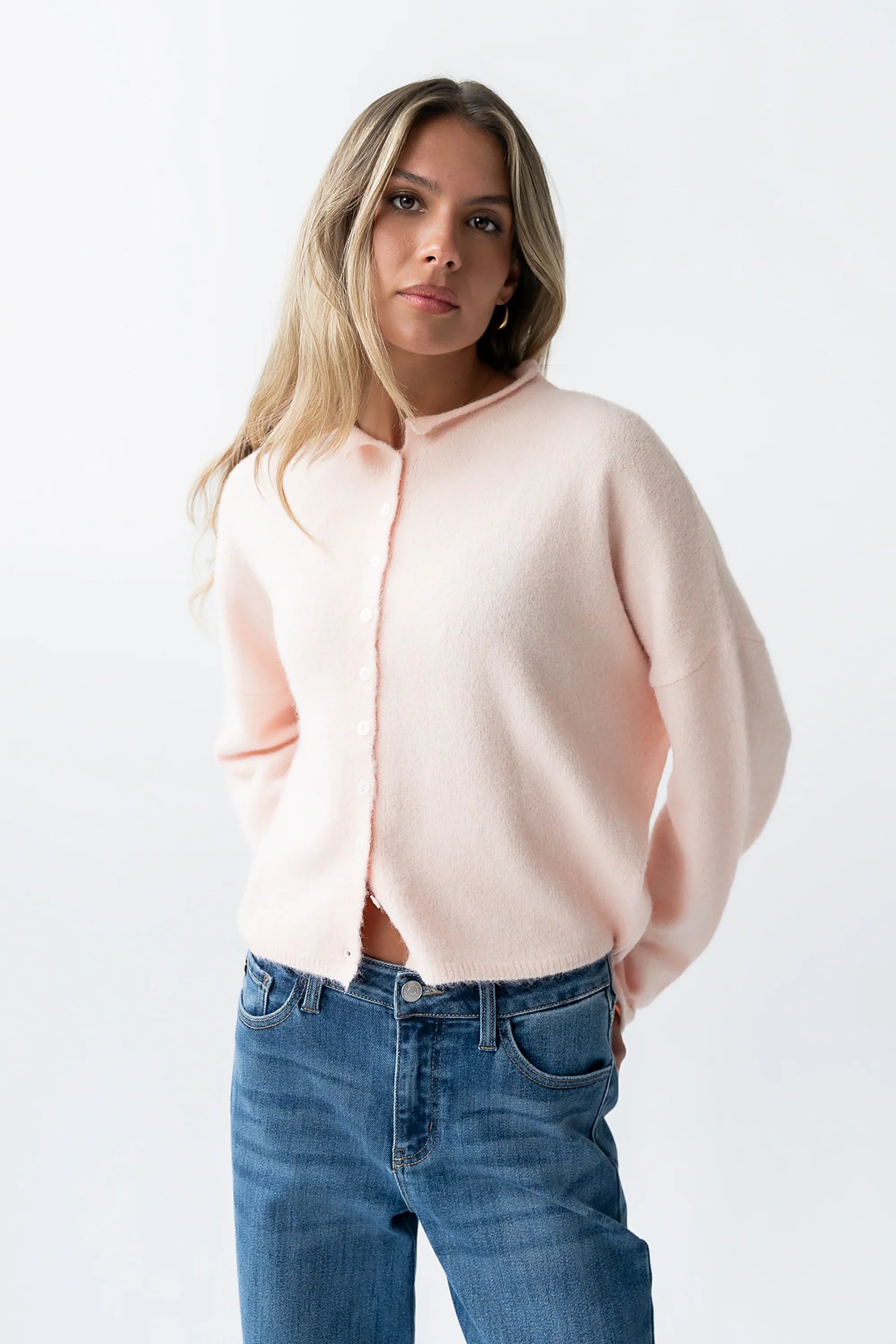 Maci Cardigan in Pink