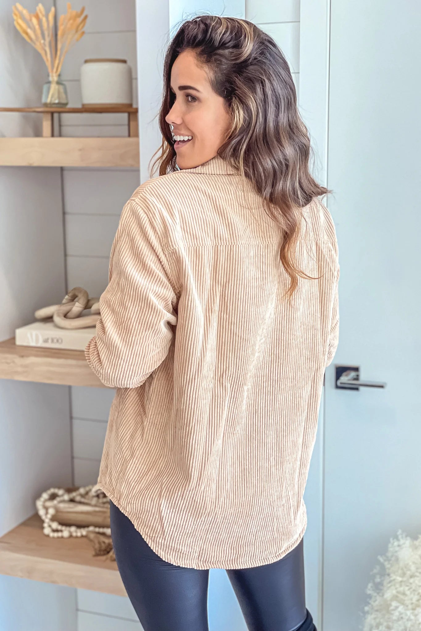Camel And Pink Plaid Reversible Jacket