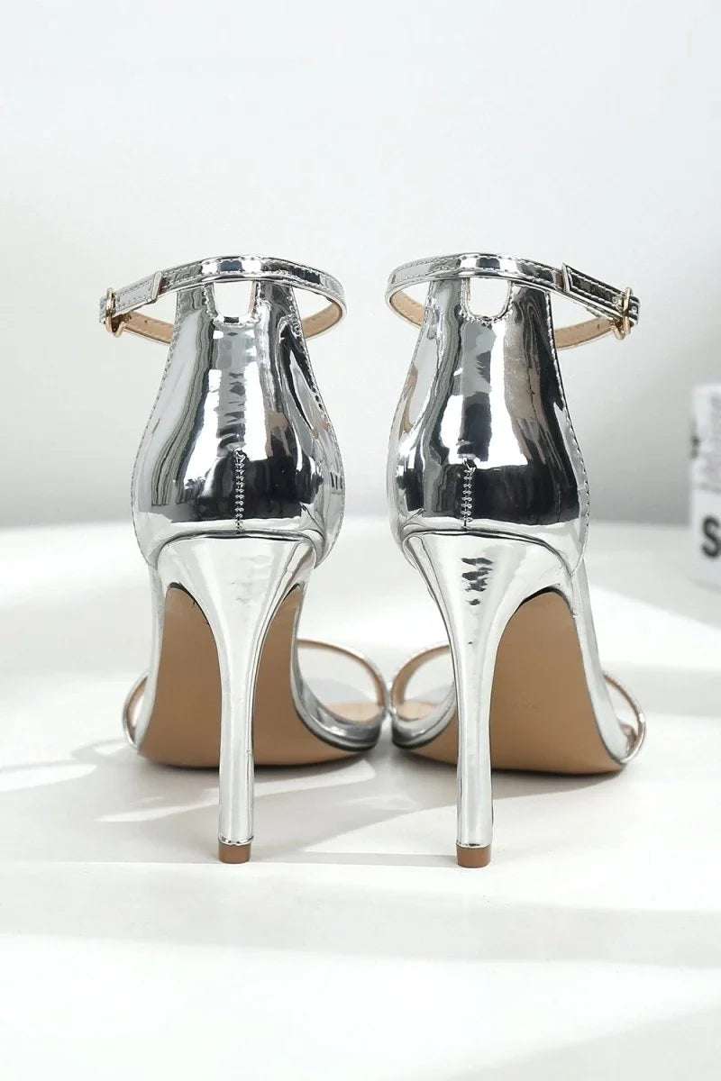 One Word Buckle High Heels