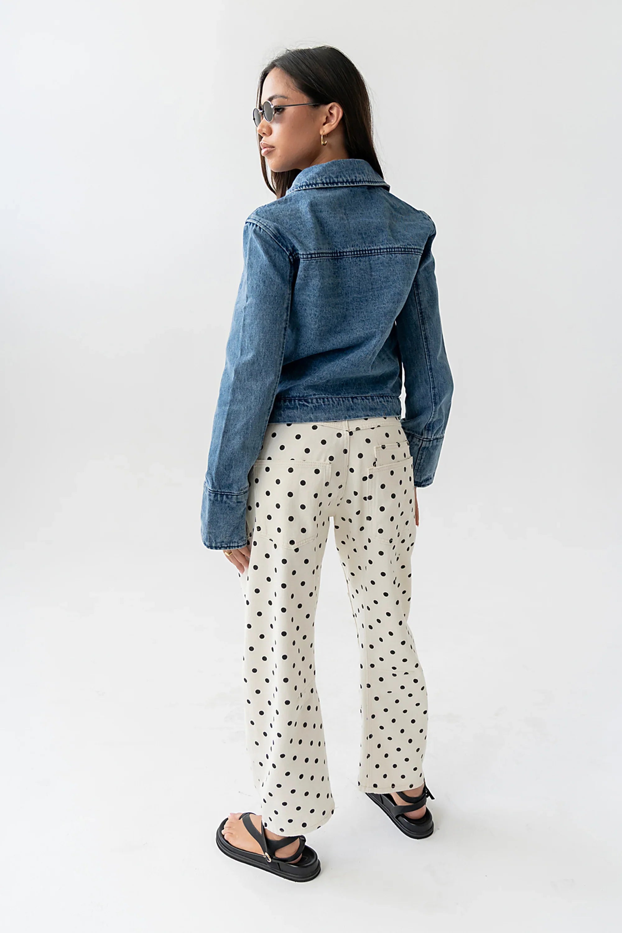 PREORDER Priya Polka Dot Barrel Jeans