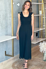 Black Jumpsuit With Tie Back