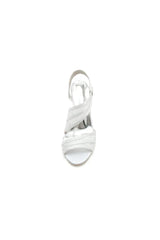 Patent Lace Pattern Peep Toe Chunky Wedding