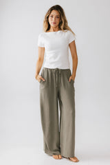 Salma Wide Leg Pants in Olive