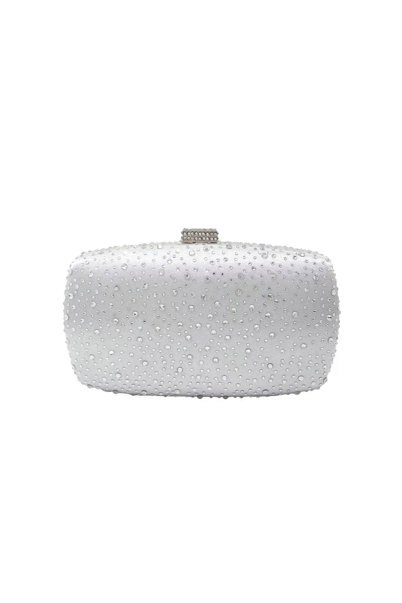 Womens Rhinestones Evening Clutch in Satin