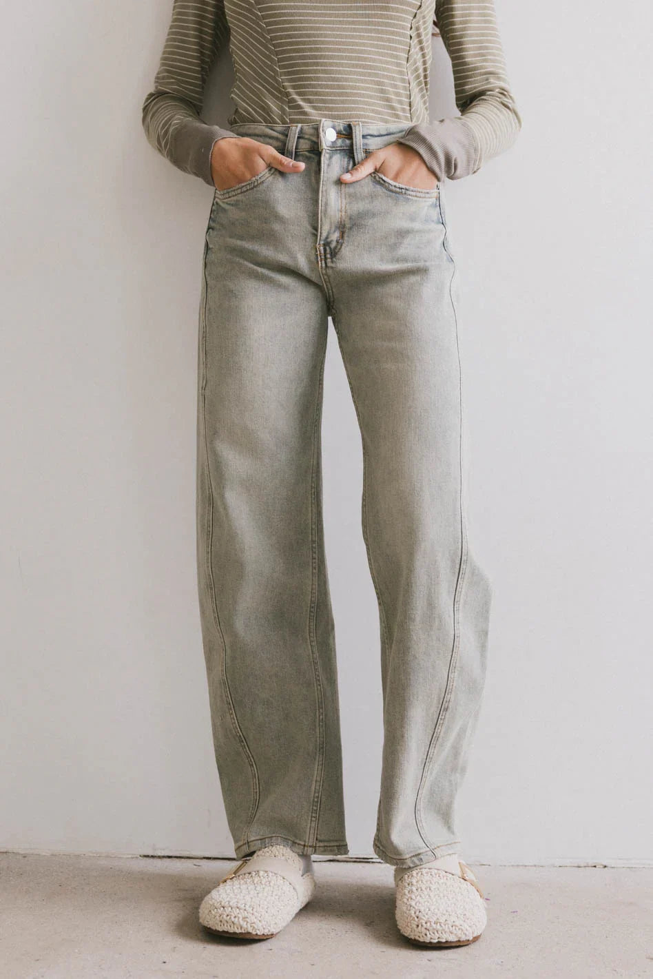 Frenchie Barrel Jean FINAL SALE