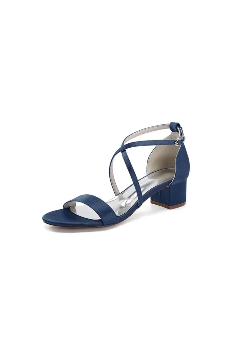 Open Toe Hollow Out Chunky Heels