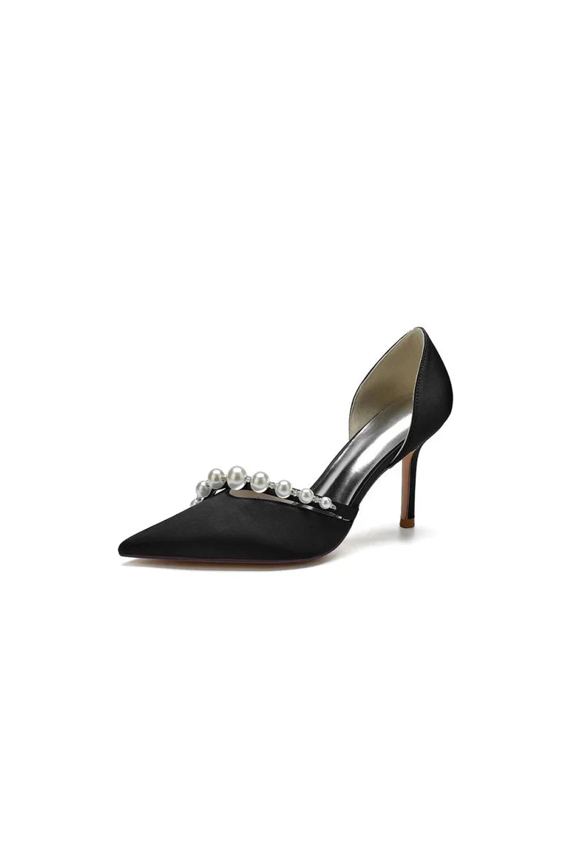 Cocktail Pointed Toe Pearl Heels