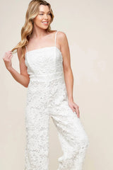 FOREVER YOURS WHITE LACE BRIDAL JUMPSUIT
