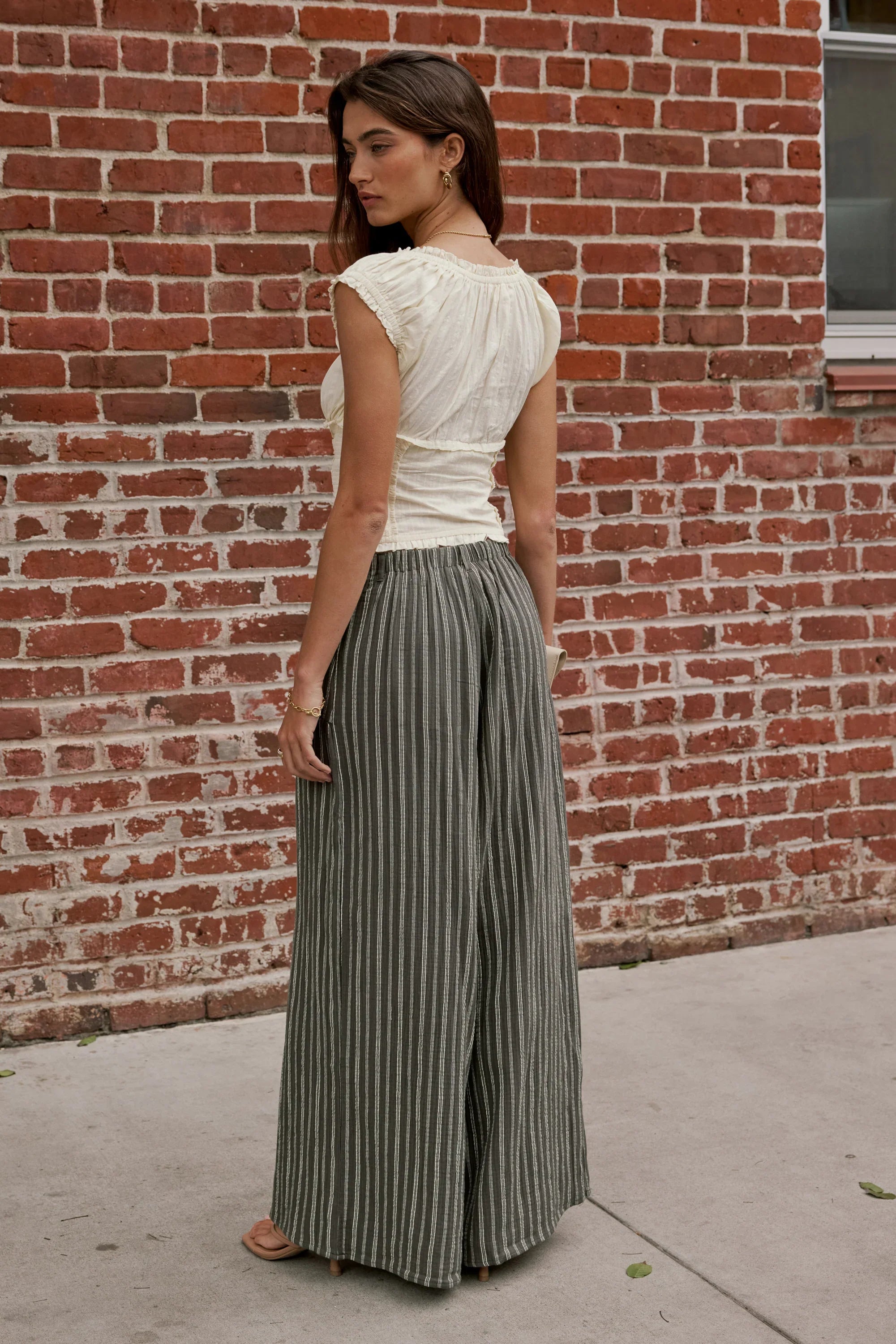 Mayson Wide Leg Pants in Olive FINAL SALE