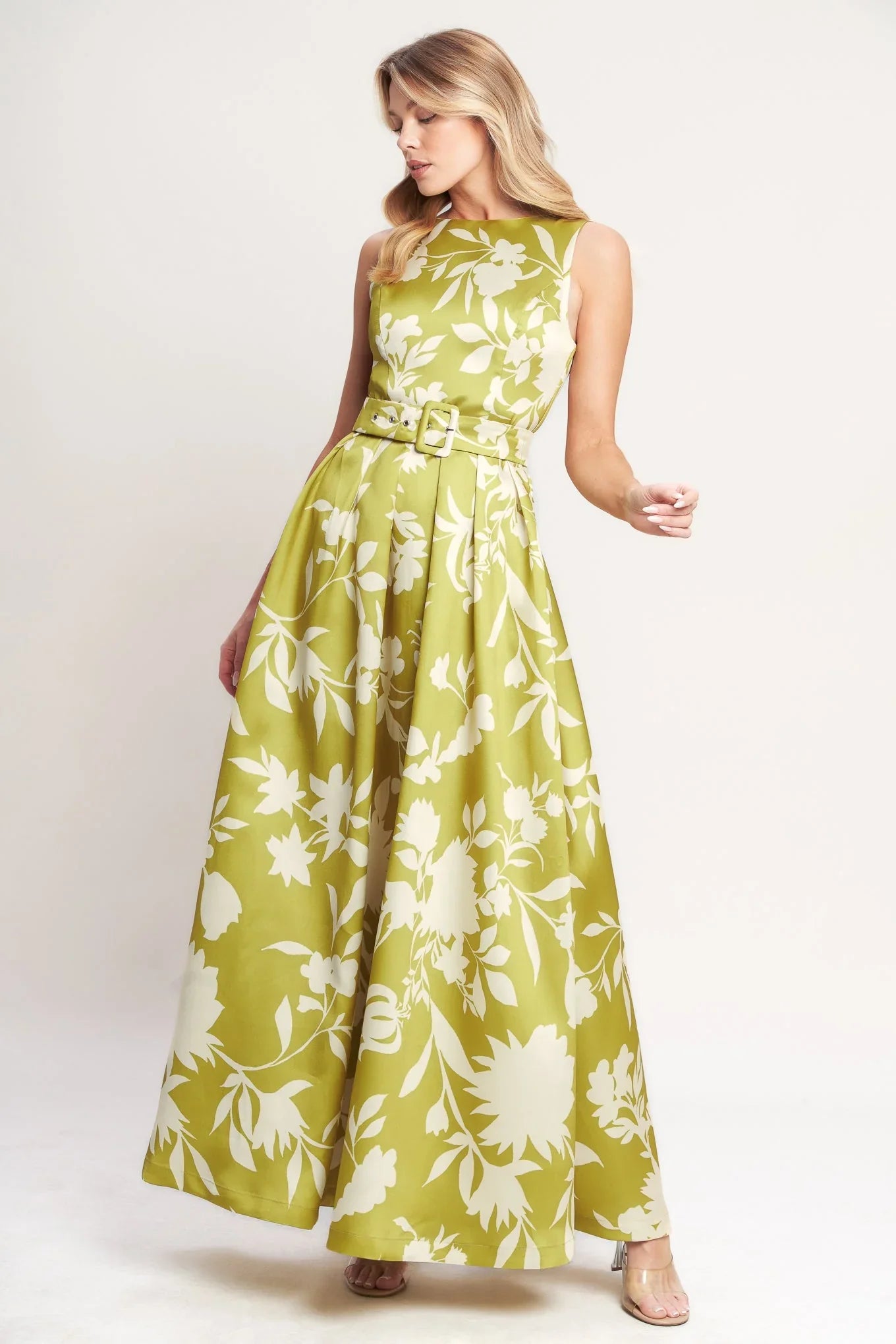 LIME FLORAL MAXI DRESS FINAL SALE