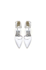 Pointed Toe Pearl Strap Kitten Heels