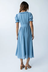 Demi Maxi Dress in Slate Blue