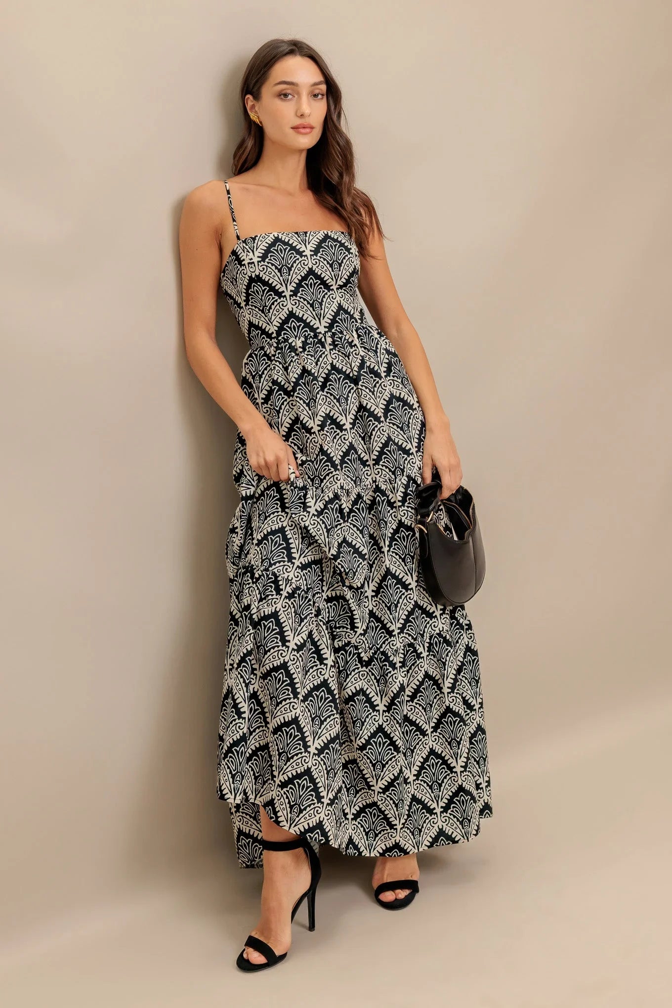 Hazelwood Garden Maxi Dress Black Ivory