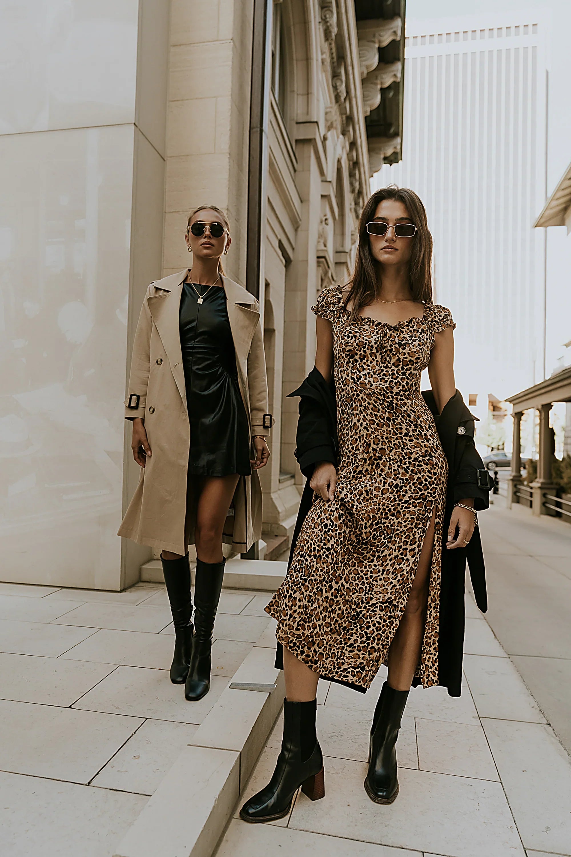 Kylie Leopard Midi Dress