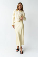 Brenna Striped Cardigan in Yellow
