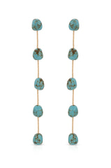 Dripping Turquoise Delicate Drop Earrings