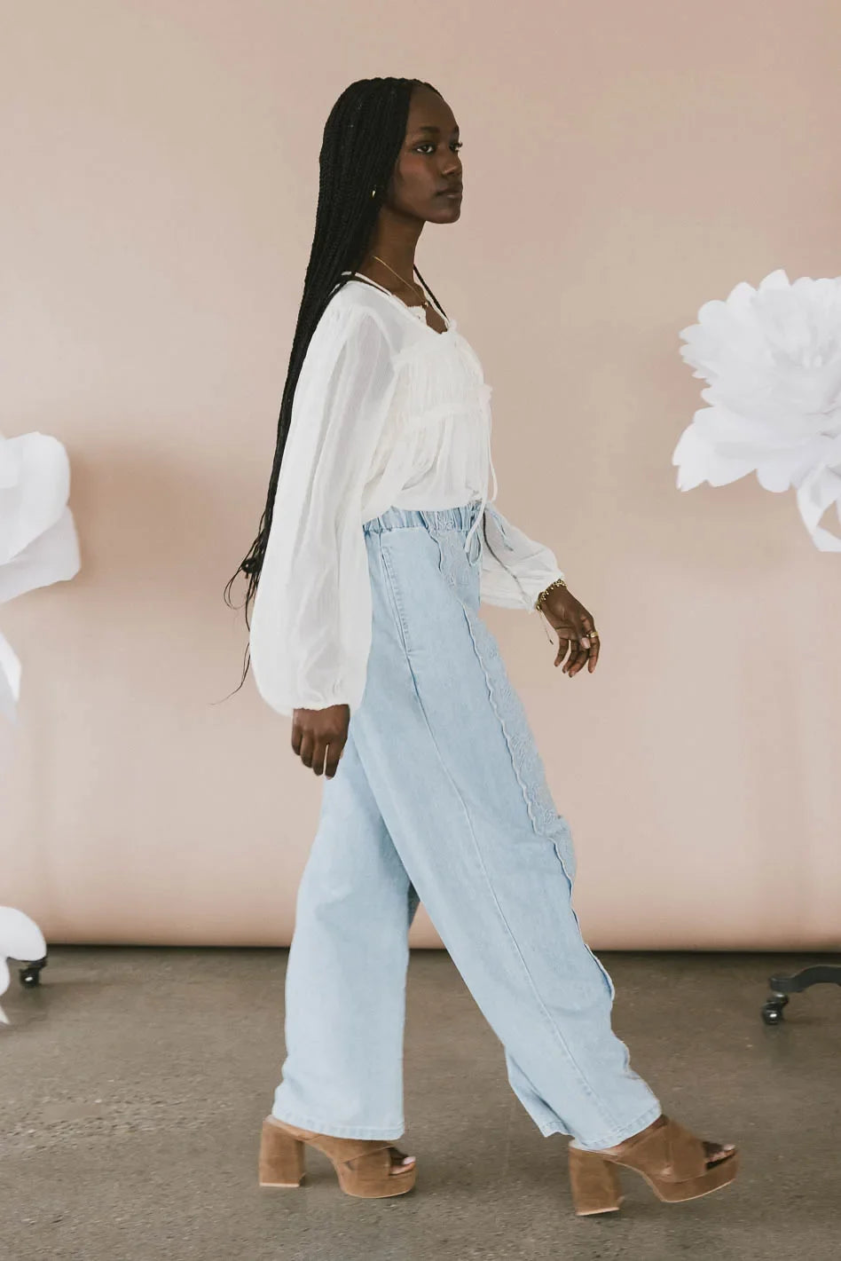 Frankie Sheer Peplum Blouse FINAL SALE