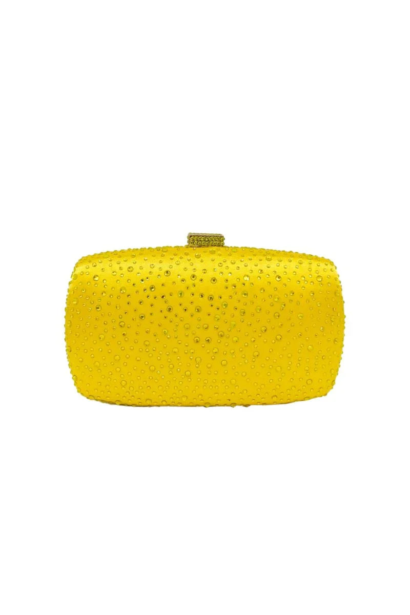 Womens Rhinestones Evening Clutch in Satin