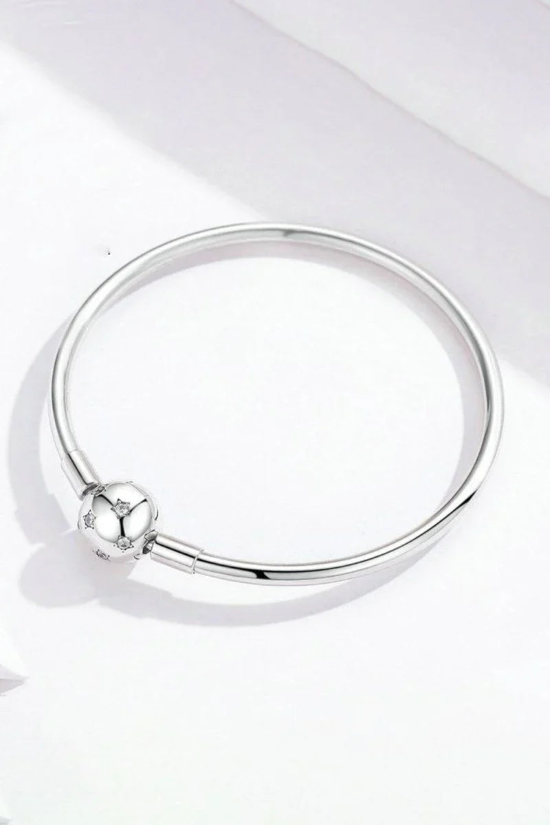 Star Bangle Bracelet In Sterling Silver