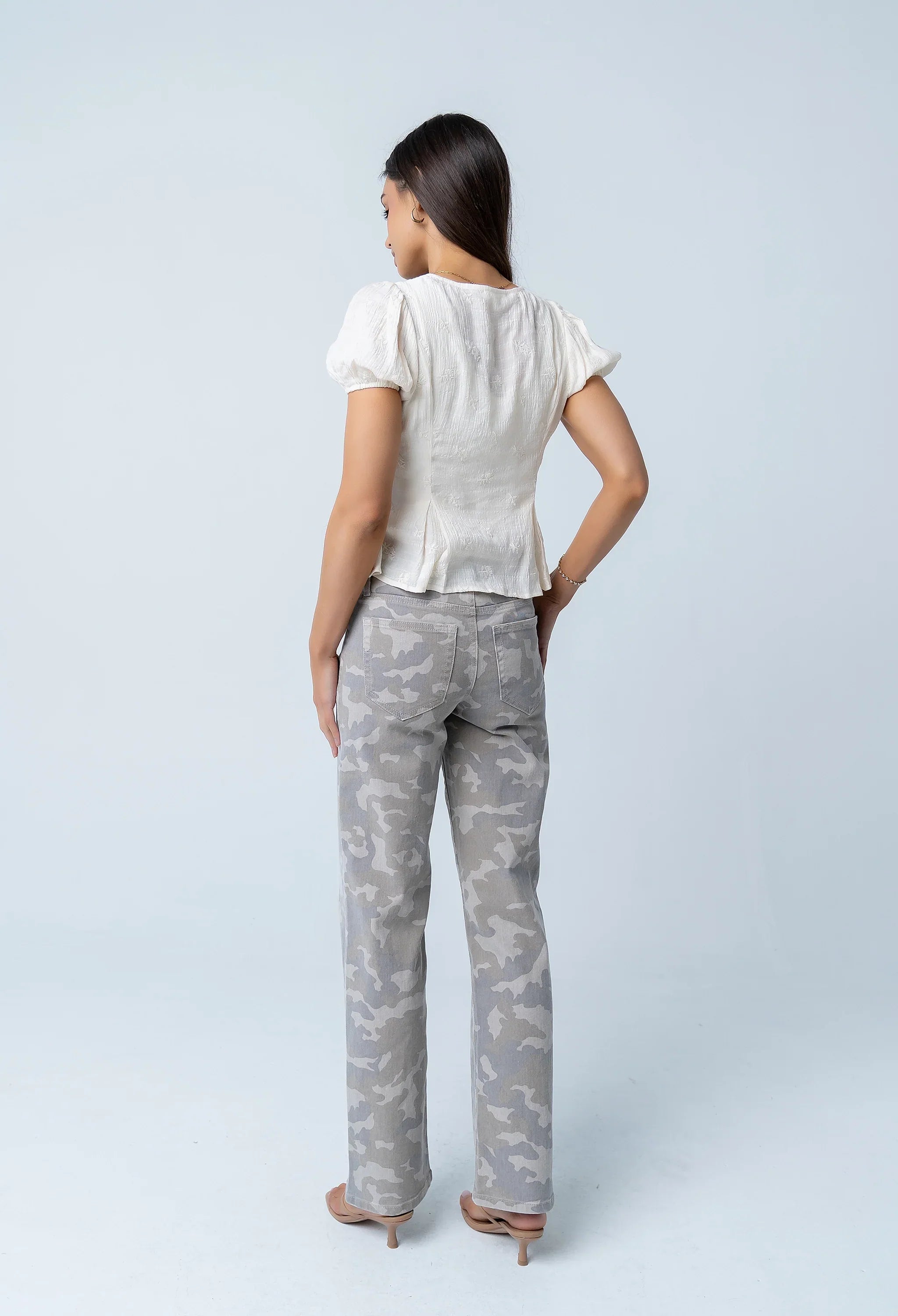 Brianna Embroidered Blouse in Cream