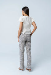 Brianna Embroidered Blouse in Cream