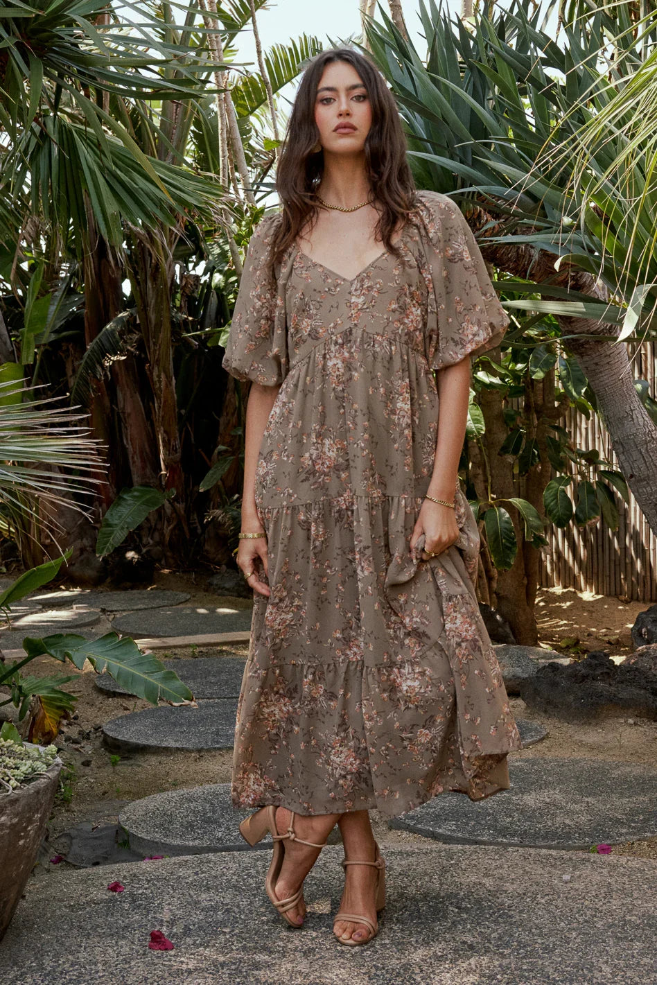 Maribel Dress in Olive FINAL SALE