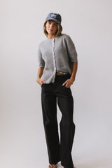 Leah Knit Cardigan in Heather Grey FINAL SALE