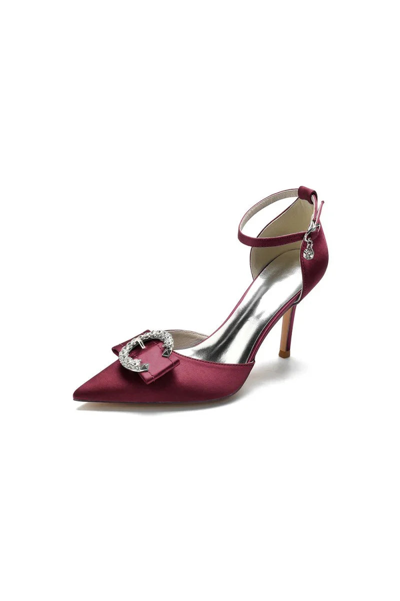 Buckle Strap Pointed Toe High Heels