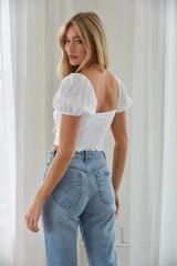 Clarissa Puff Sleeve Crop Top