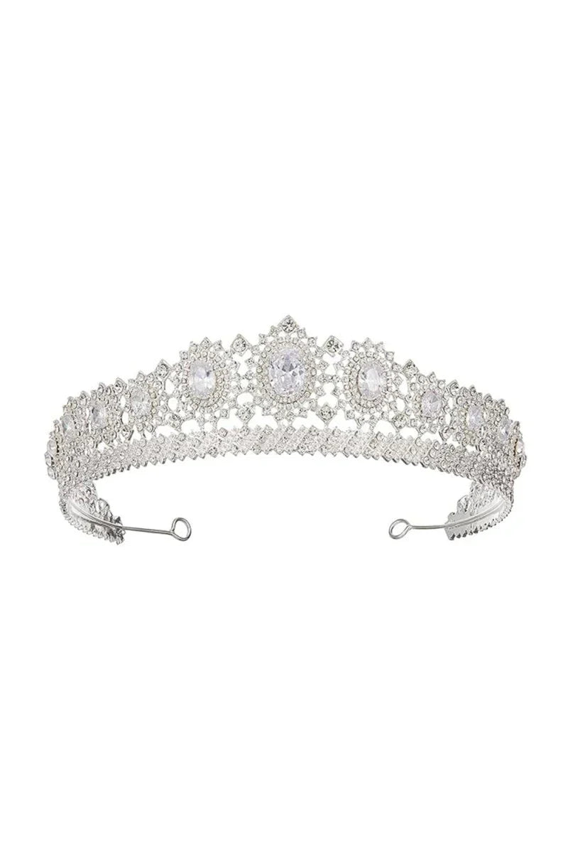 Silver Rhinestone Queen Crown