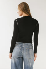 Russel Ribbed Sweater in Black FINAL SALE